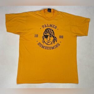 VINTAGE Palmer Homecoming Pirate 1989 Graphic T-shirt Men XL 90s Single Stitch